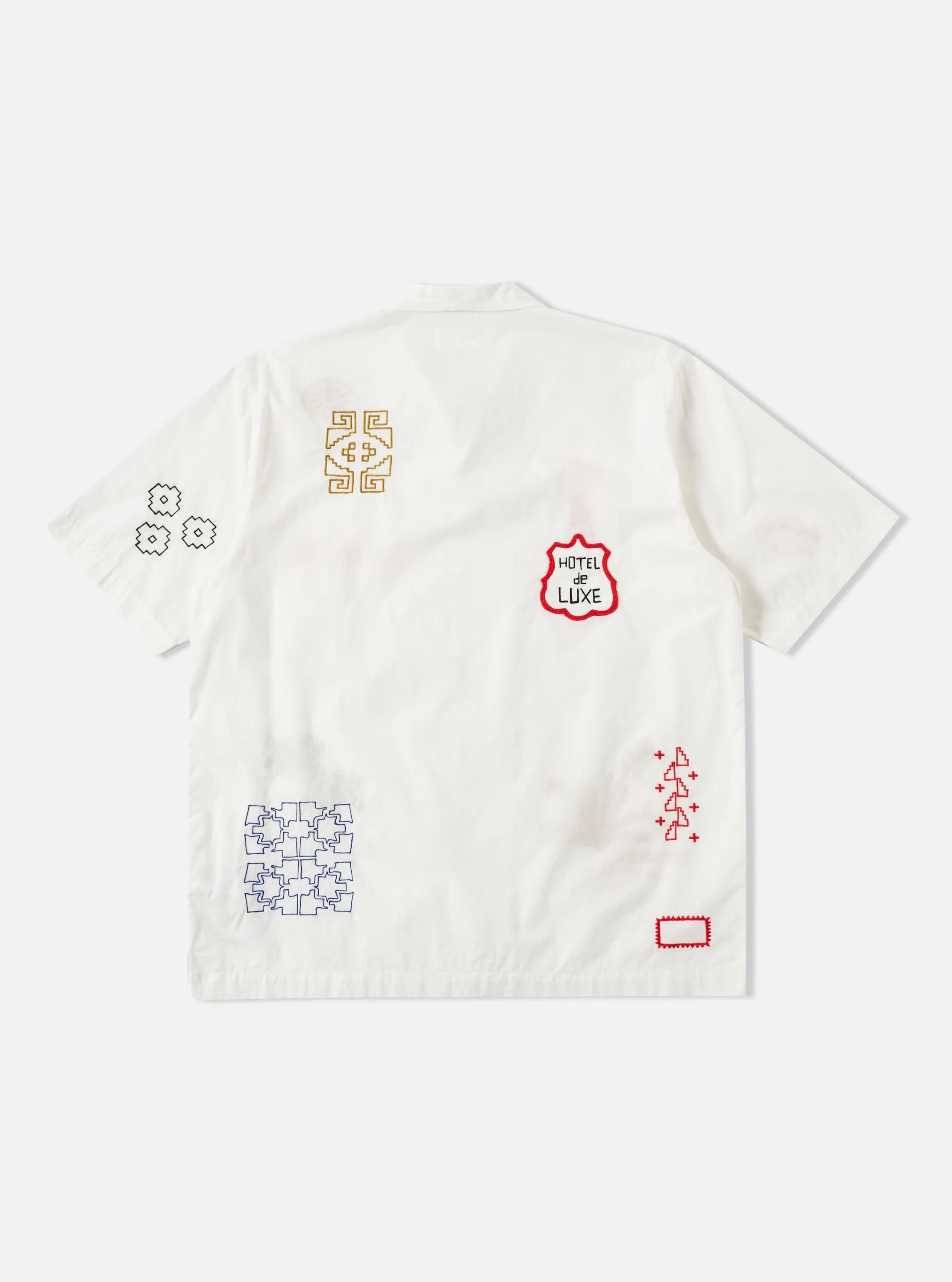 Odorless Binding Tape Casual Sophistication Ecru Embroidered Poplin Minari Shirt