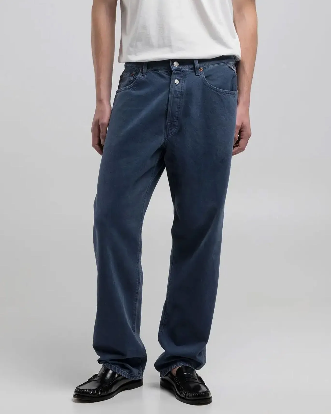 Eco Friendly Denim Fresh Attire Replay M9Z1 Straight Fit Mens Jeans - Blue Powder