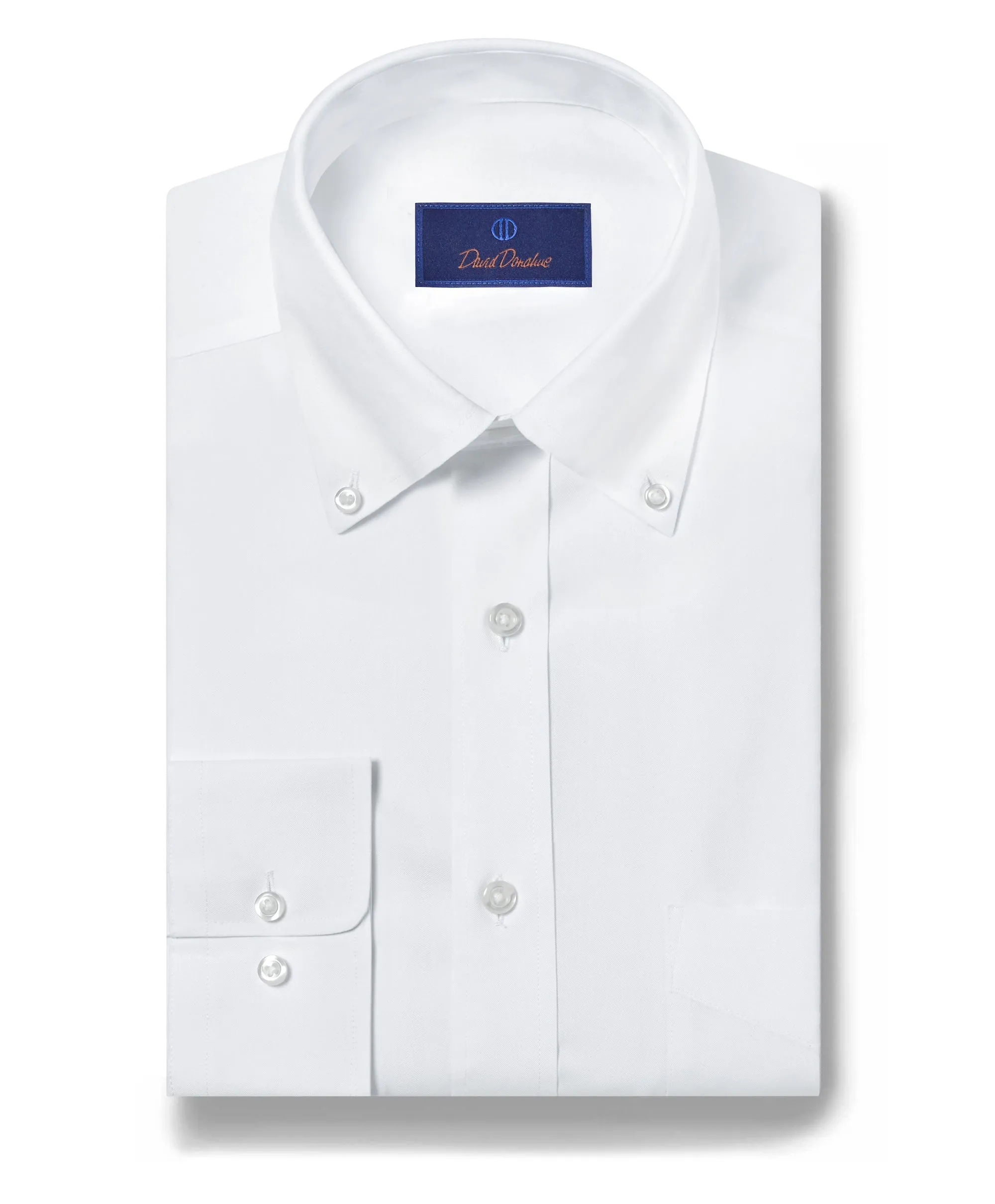 RBDP05112110 | White Pinpoint Oxford Non-Iron Dress Shirt Seamless Shoulder