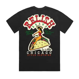 Soft Brushed Finish Chicago Se?orita - Taco Tee - El Ray Collab - Garment Dyed