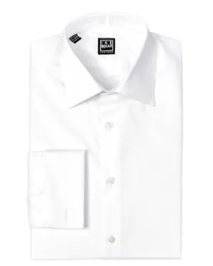 White Twill French Cuff Dress Shirt Creative Professional Loose Comfort