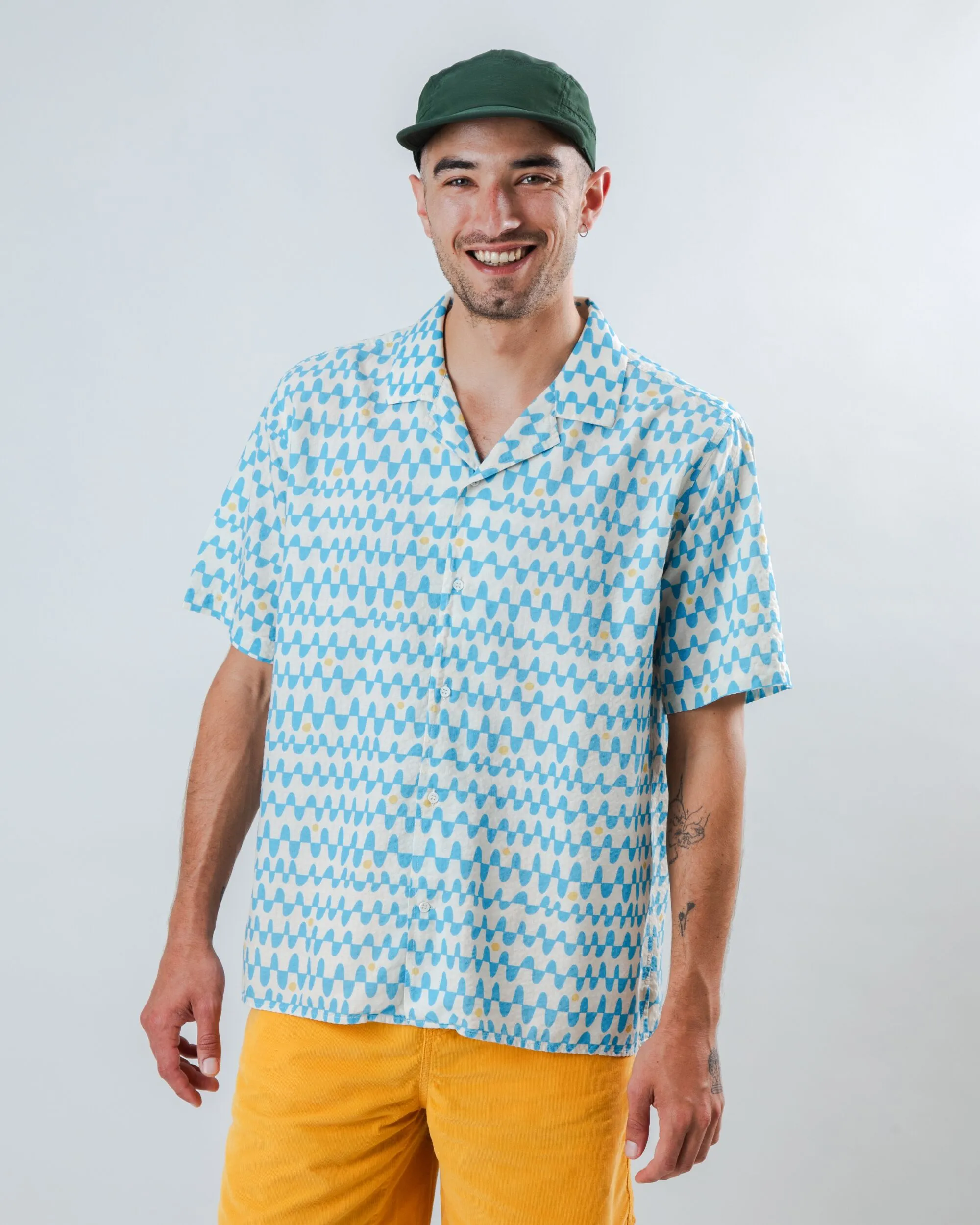 Easy Styling Sunset Aloha Shirt Blue