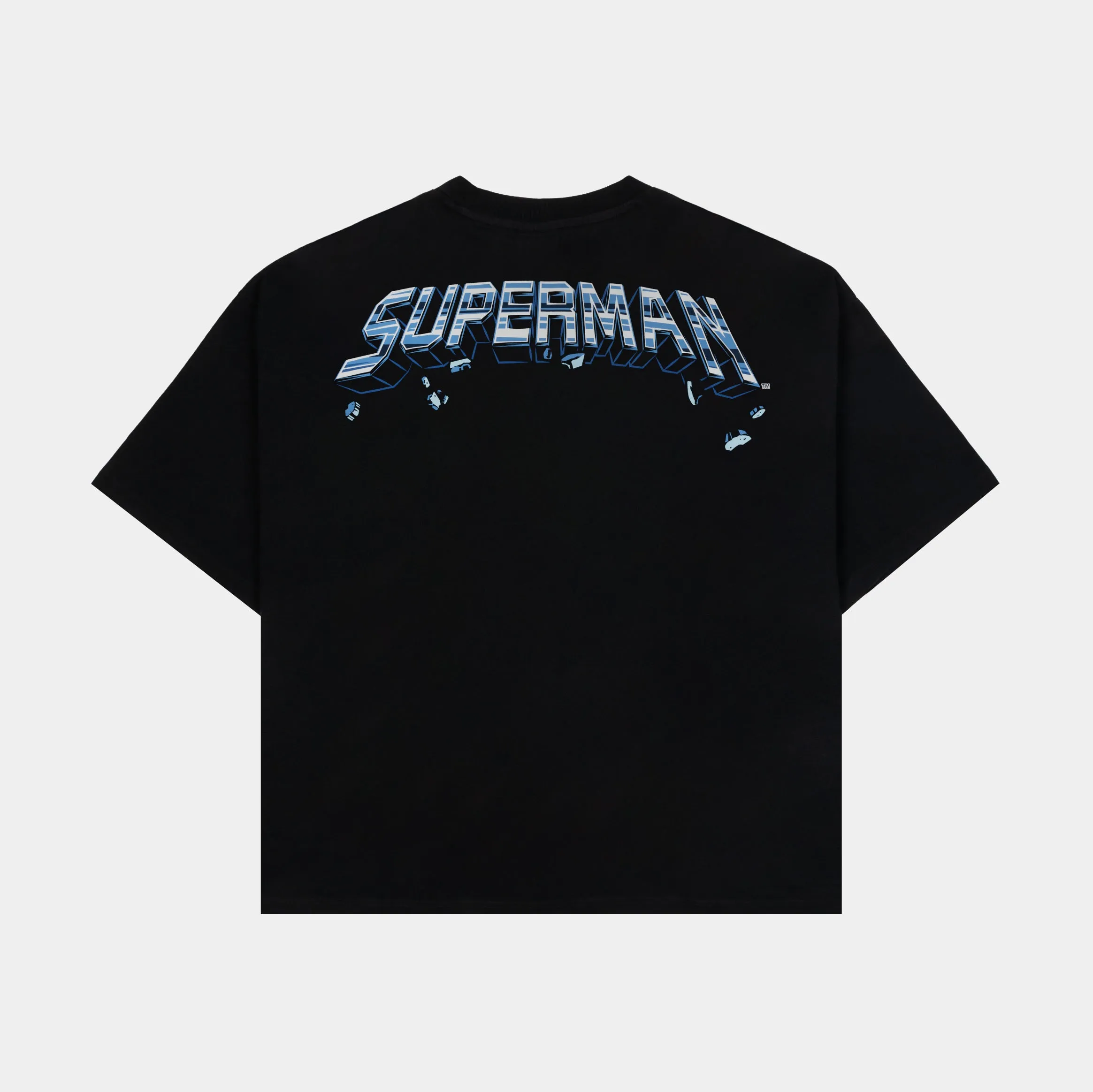 harmonious Comfy and Versatile Superman x Shoe Palace Collage Mens Short Sleeve Shirt (Black/Red)