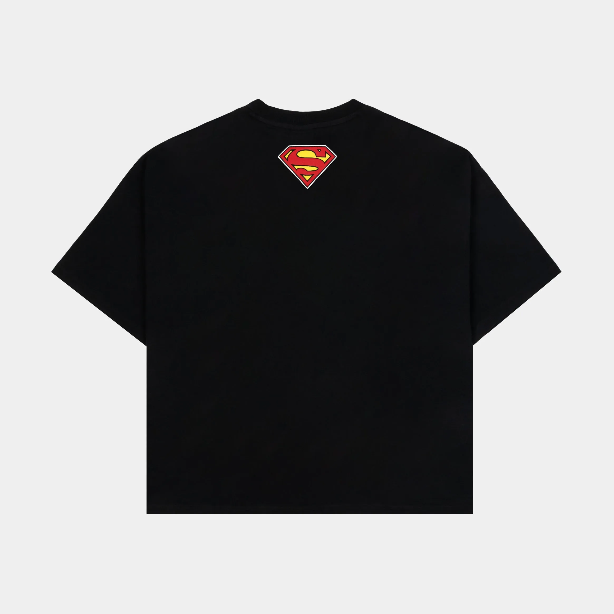 Casual and cool Simple and Comfortable Superman x Shoe Palace Save The World Mens Short Sleeve Shirt (Black/Blue)