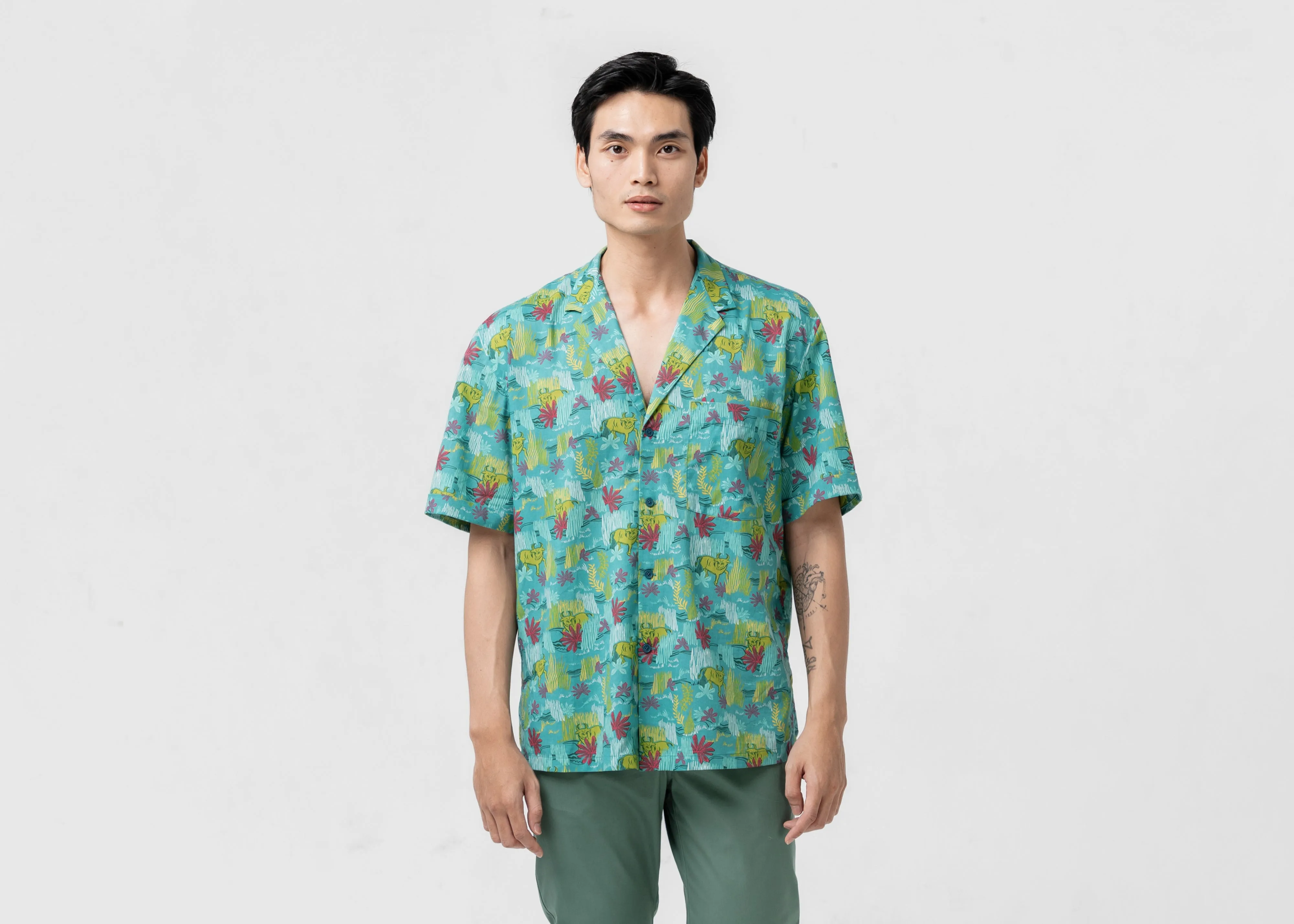 Winter Layering Embroidered Detail DRACO - TROPIC BUFFALO