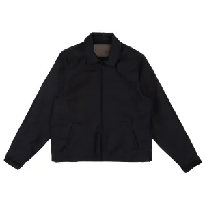 Zip Jacket - Brushed Jungle Cloth - Navy Wardrobe Essential Easy Fit Piece