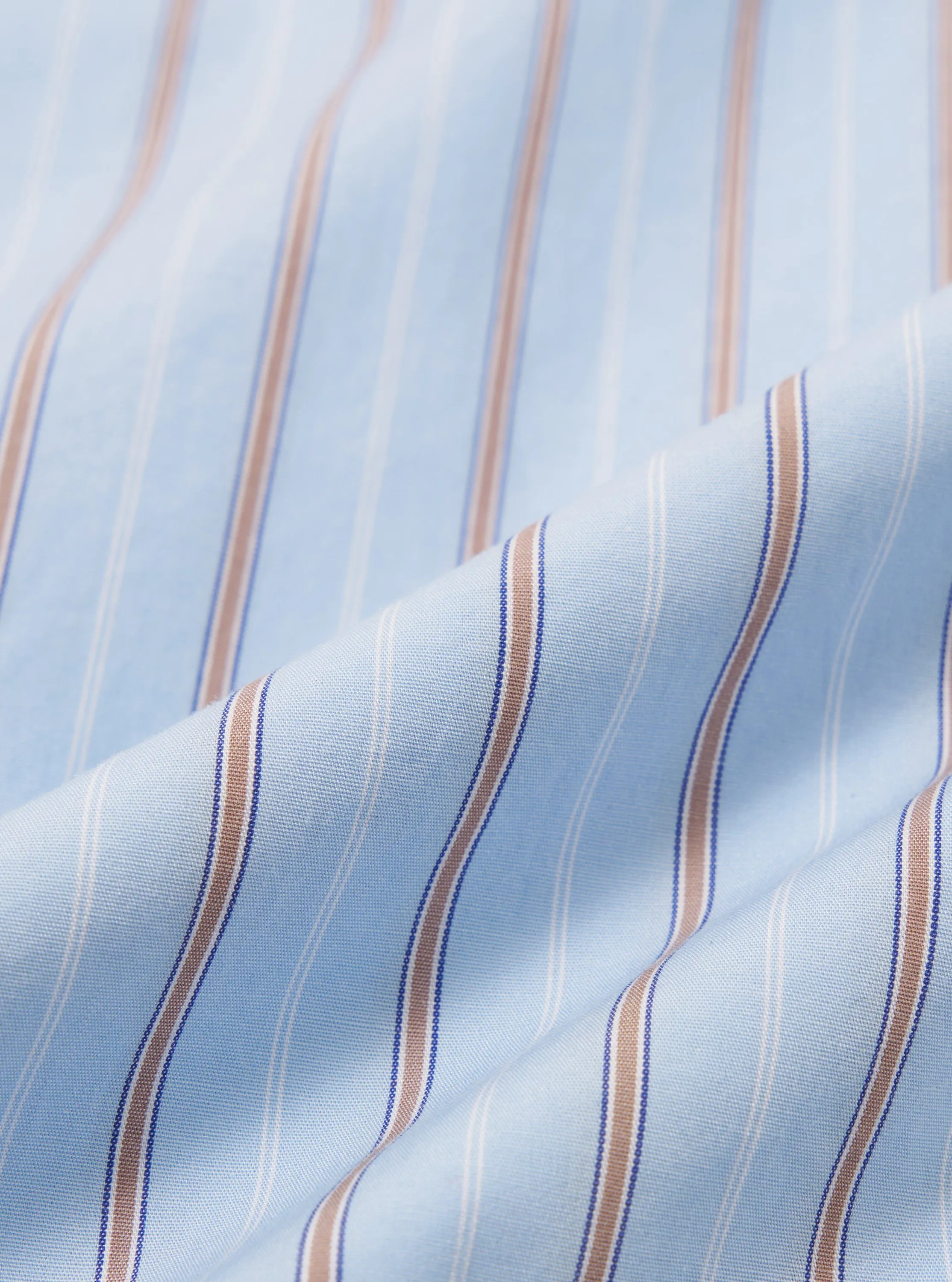 Sky Blue Urban Stripe Square Pocket Shirt bohemian flair Sleek Silhouette