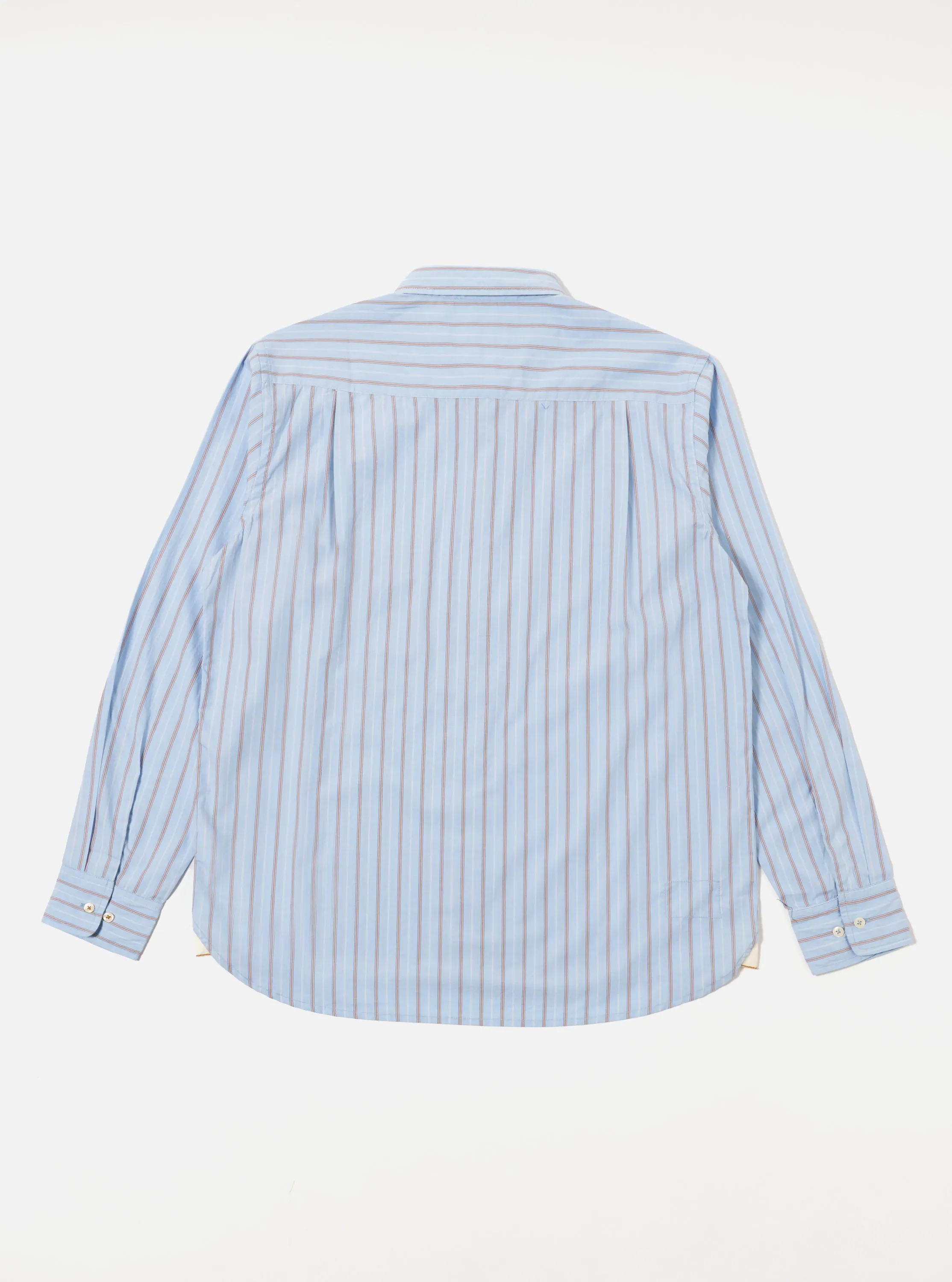 Urban Edge Sustainable Material Sky Blue Urban Stripe Square Pocket Shirt