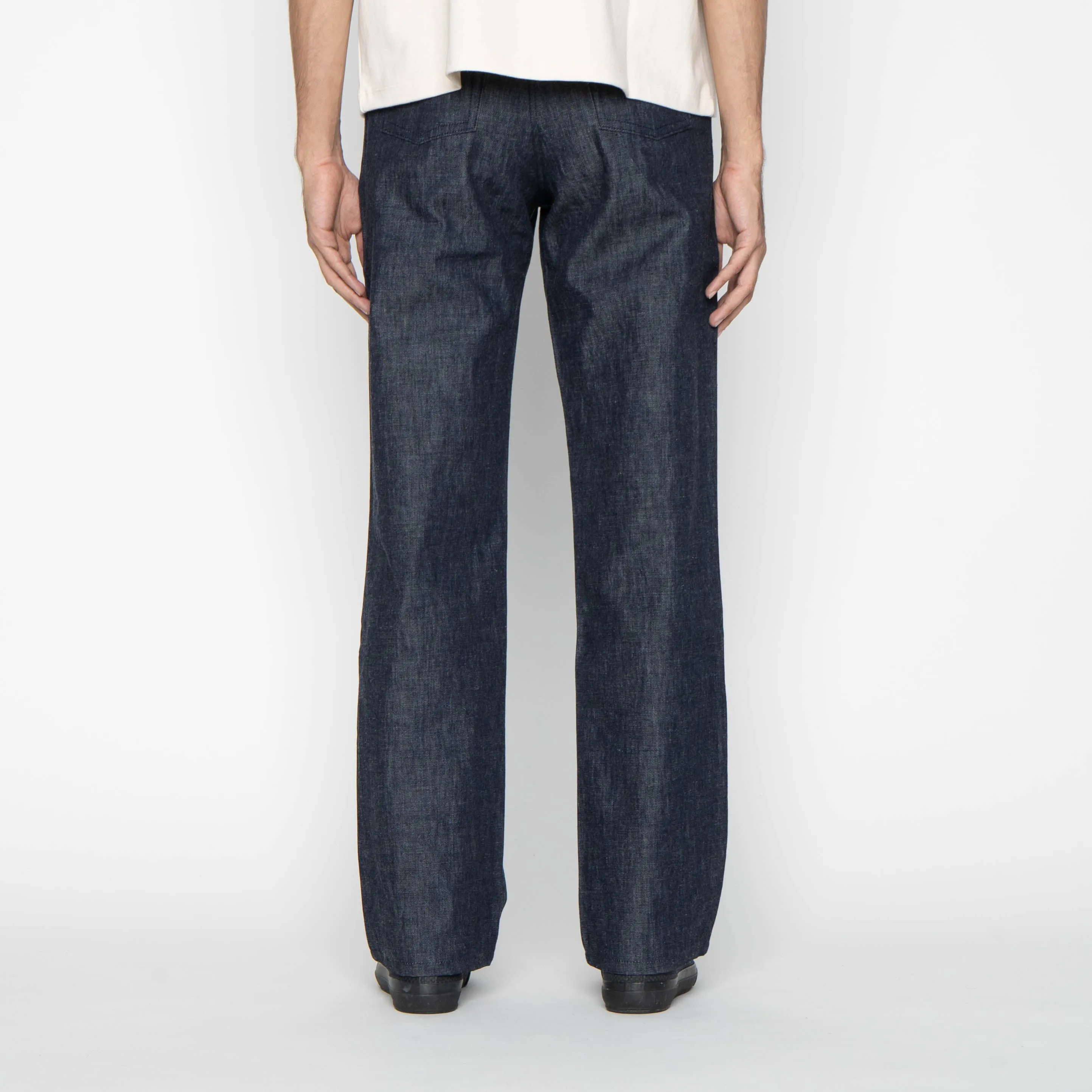 Flat Seams Pleated Trouser - 10oz Rinsed Denim - Indigo