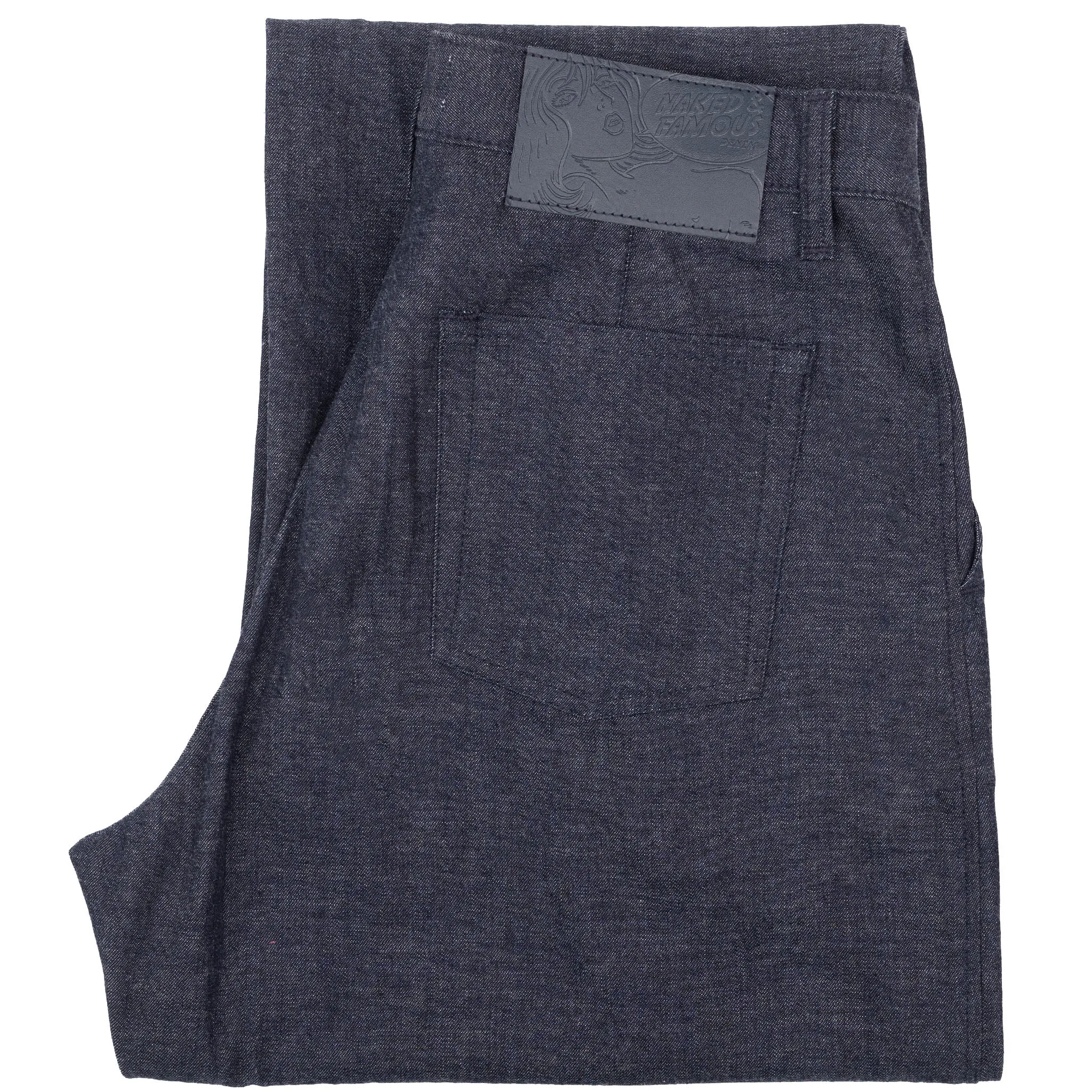 Pleated Trouser - 10oz Rinsed Denim - Indigo Perfect Movement