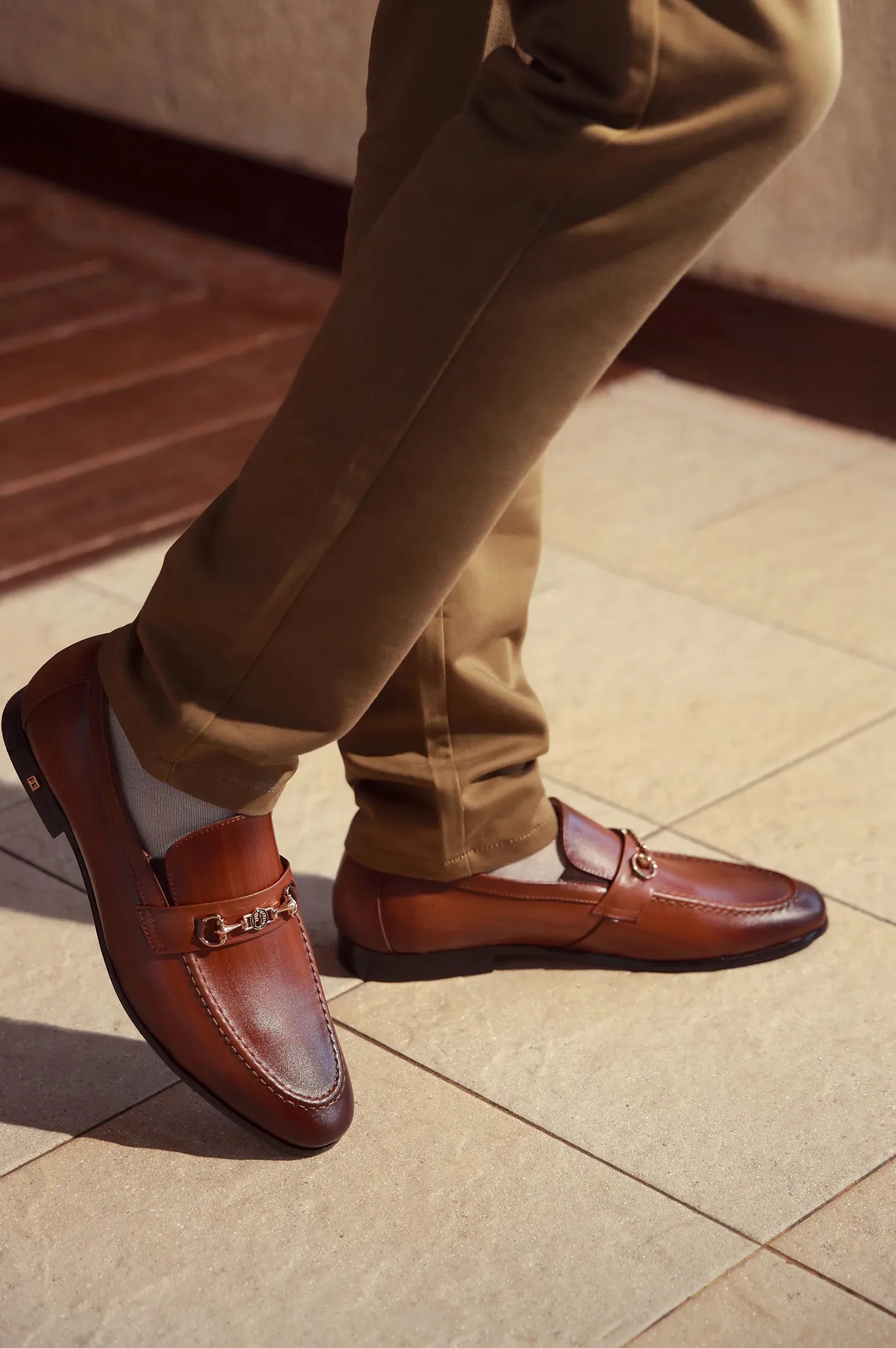 Tan Formal Moccassins Shoes Subtle Presence