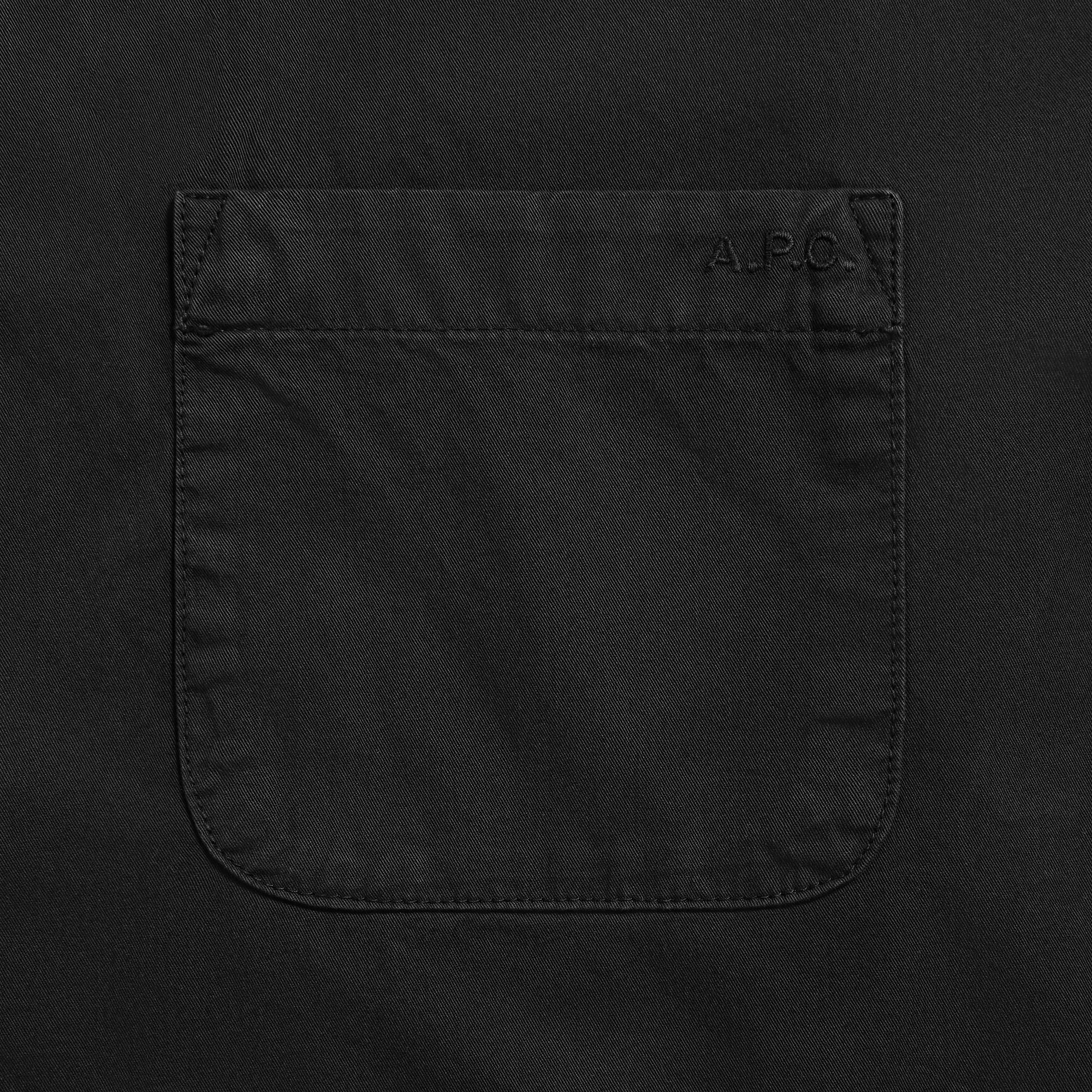 Wrinkle Free Fabric Rainy Day Option A.P.C. Chemise Malo Logo False - Black