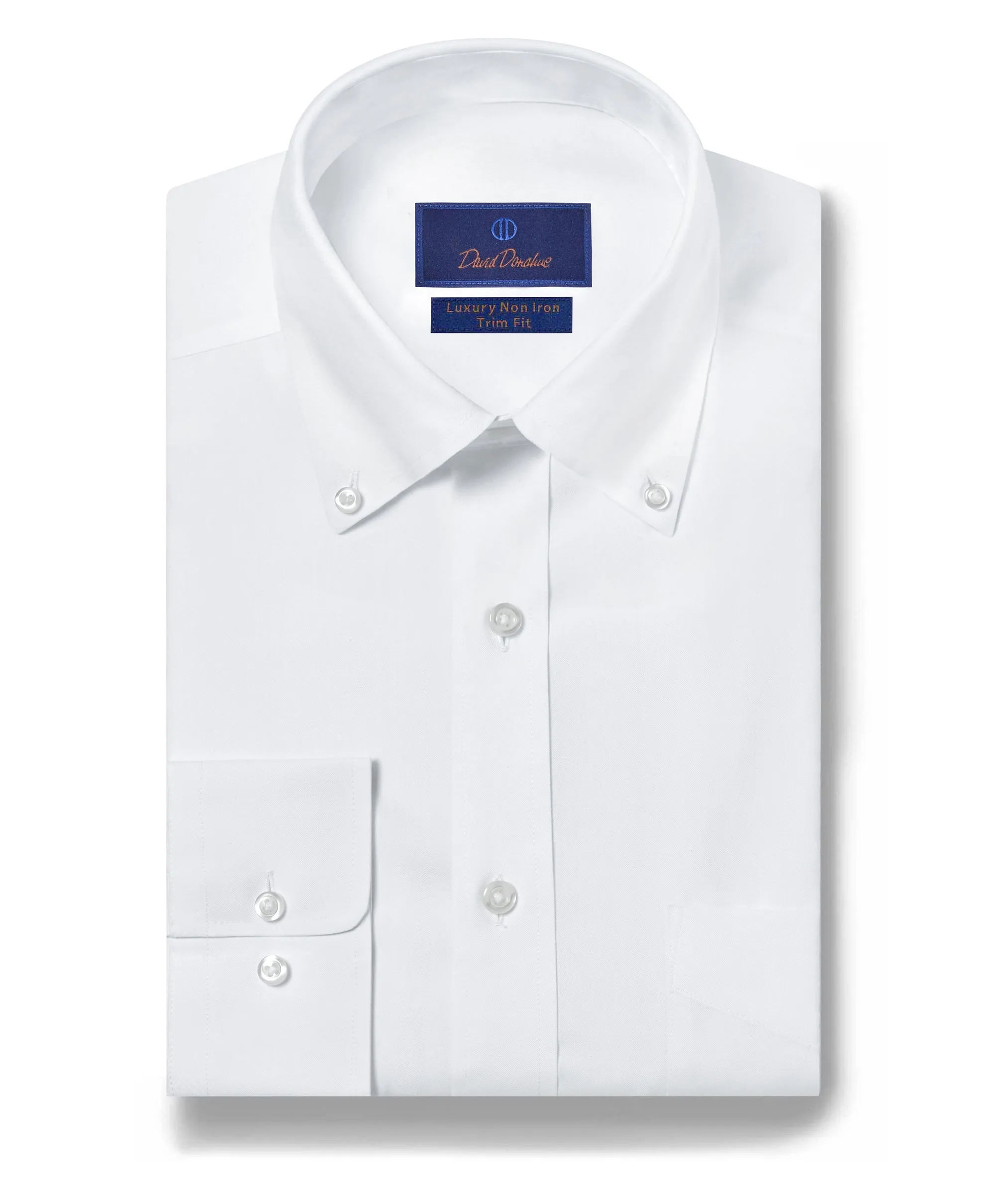 TBDP05112110 | White Pinpoint Oxford Non-Iron Dress Shirt Striped Design