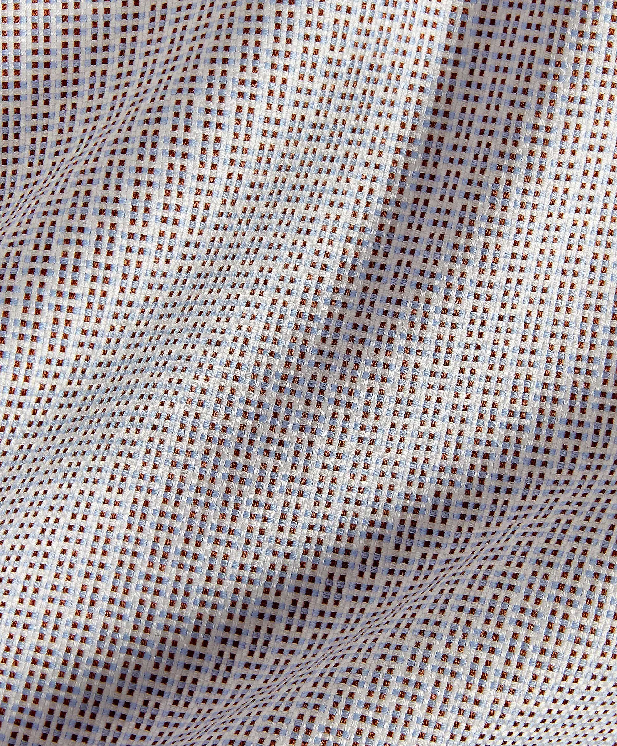 TBSP11001214 | Chocolate & Sky Oxford Dobby Dress Shirt Cruise Collection