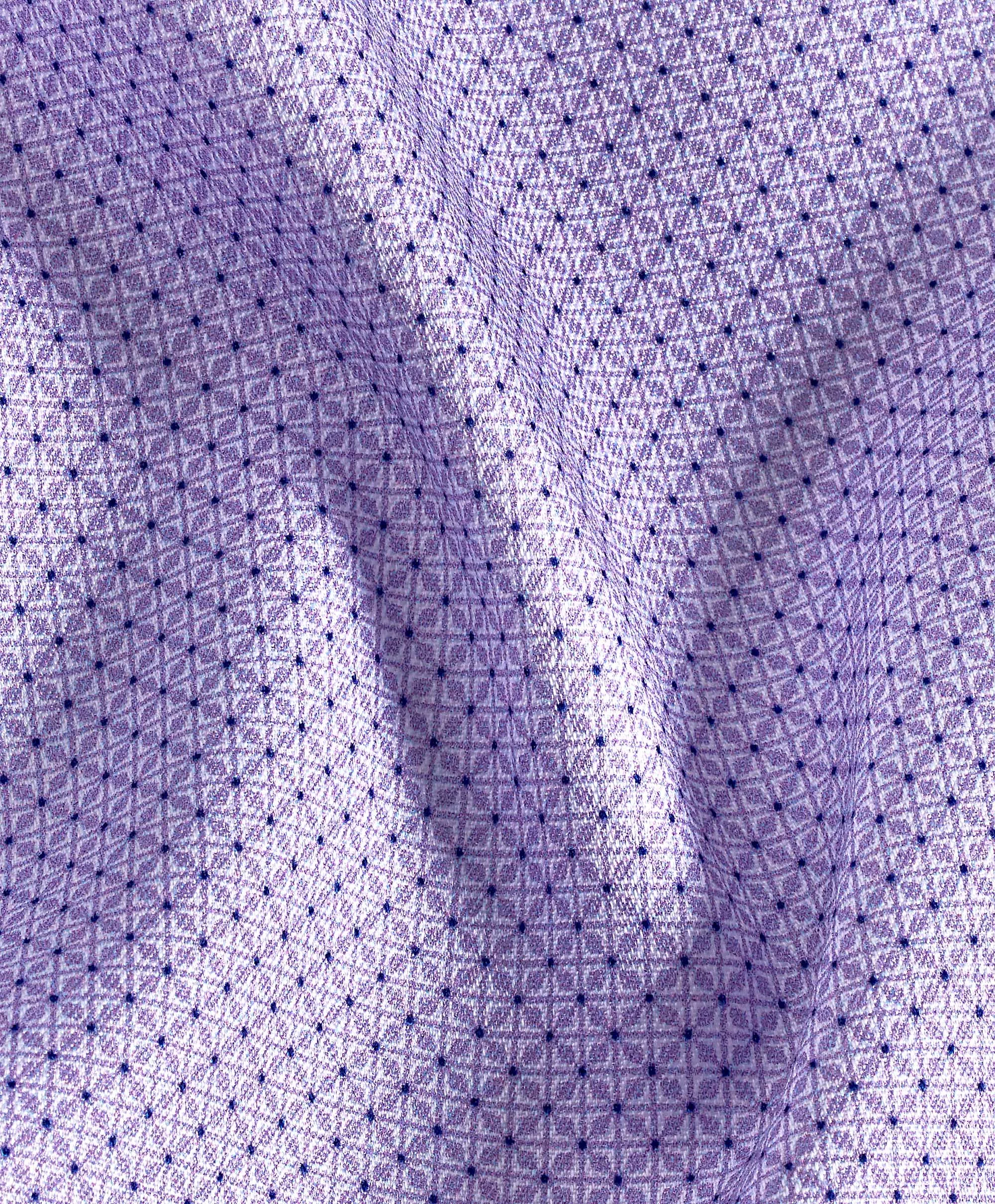 TBSP11008534 | Lilac  Micro Geometric  Print Dress Shirt Creative Professional Ergonomic Back Panel