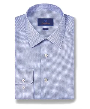 Classic Comfort Seamless Sides TBSP11009534 | Lilac Micro Geometric Print Dress Shirt