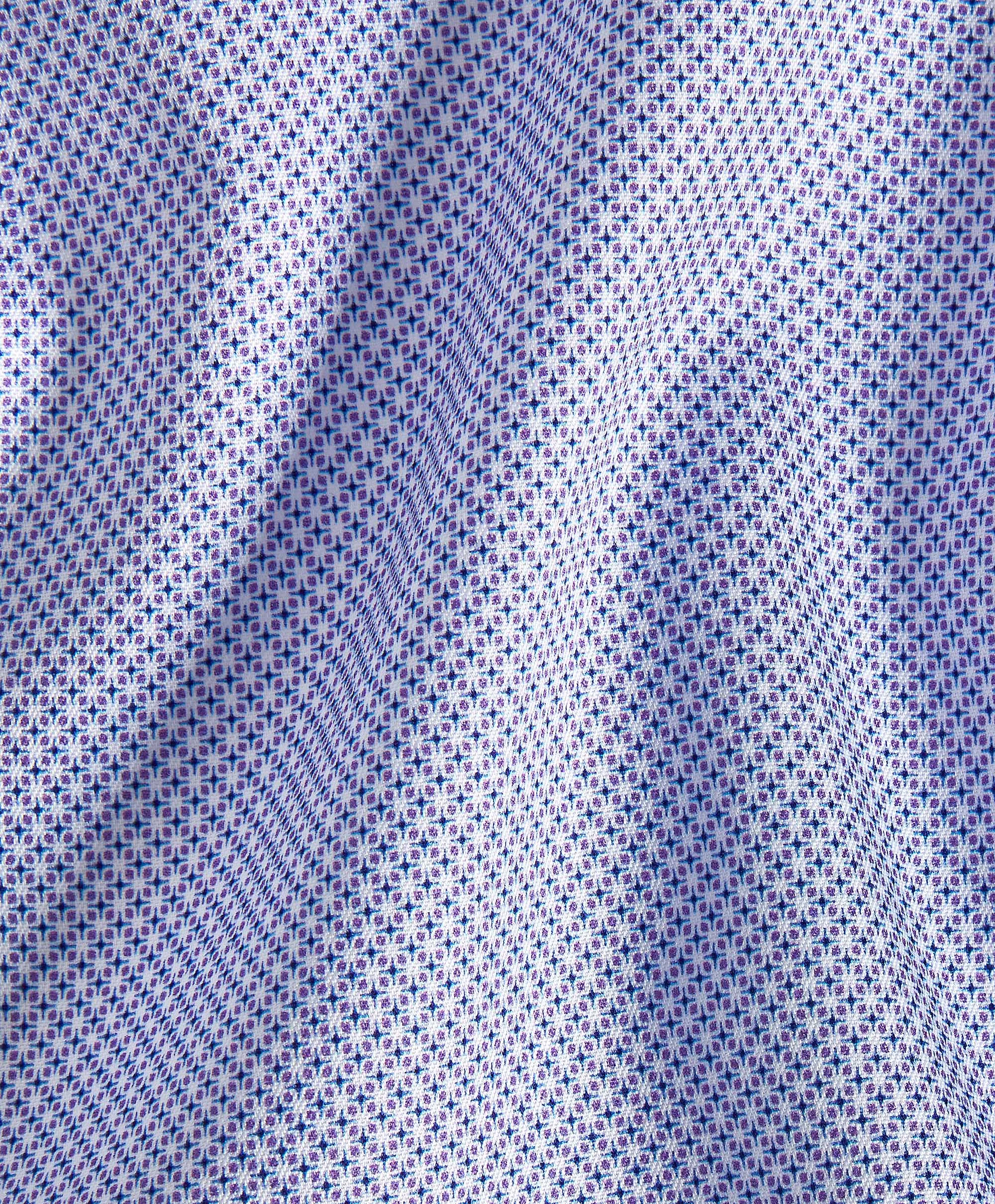 Relaxed Wear Durable Button Closures TBSP11009534 | Lilac Micro Geometric Print Dress Shirt