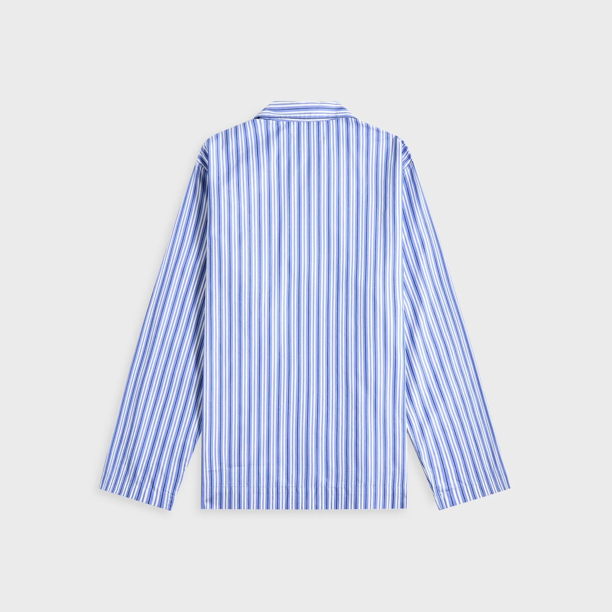 Tekla Cotton Poplin Pyjama Shirt - Penny Stripes Chic Urban Laser Cut Vents