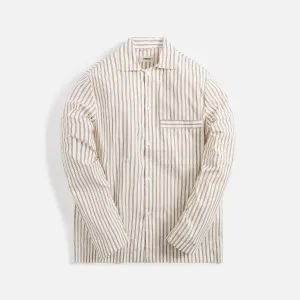 Flexible Layer Fit Tekla Poplin Long Sleeve Pajama Shirt - Hopper Stripes