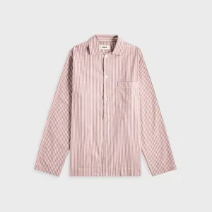 Climate Adaptive Design Heat Resistant Fabric Tekla Poplin Long Sleeve Pyjama Shirt - Skipper Stripes