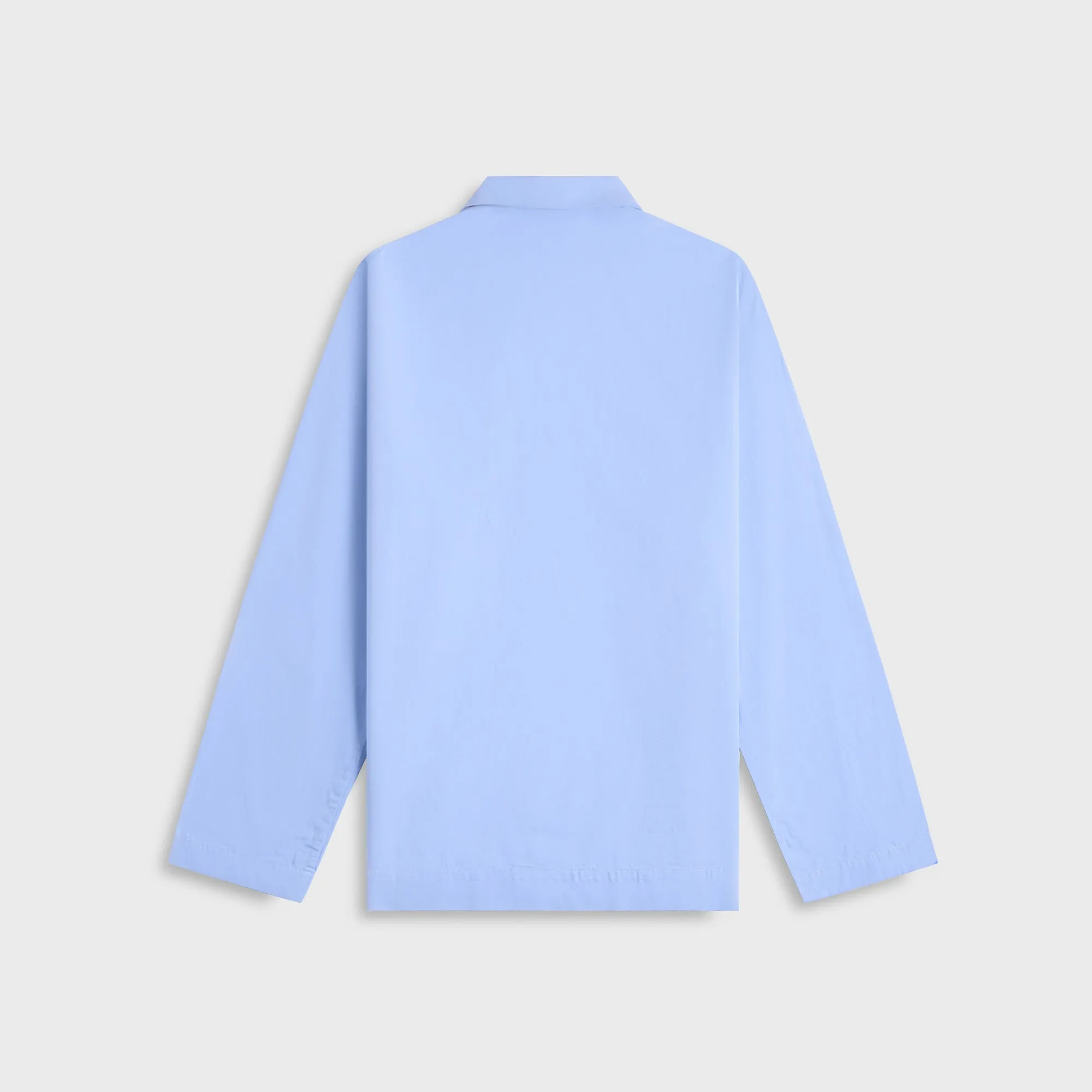 Enhanced Edge Binding Compression Fold Design Tekla Poplin Long Sleeve Pyjama Shirt - Solid Cornflower