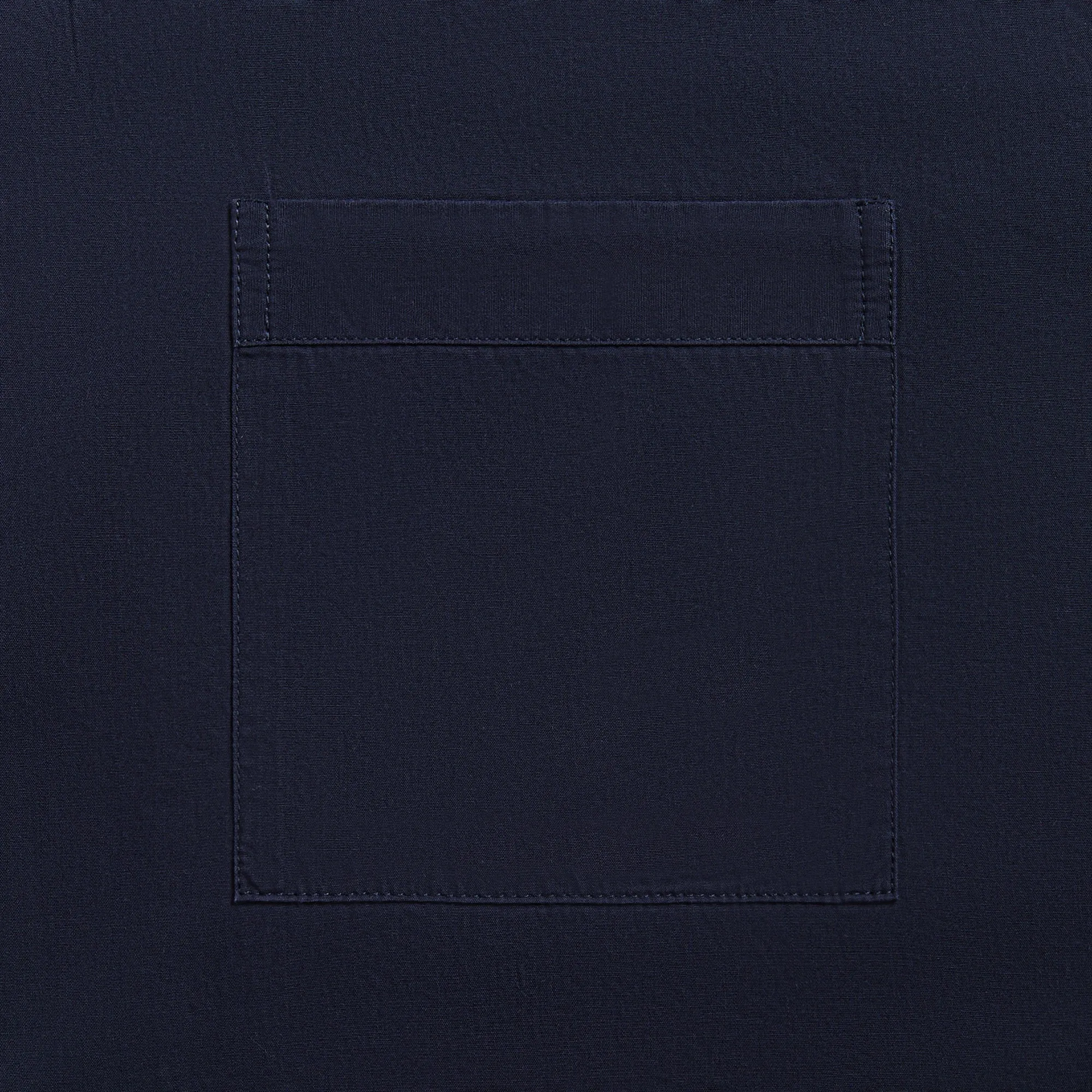 Friction Reducing Lining Tekla Poplin Pyjamas Short Sleeve Shirt - True Navy