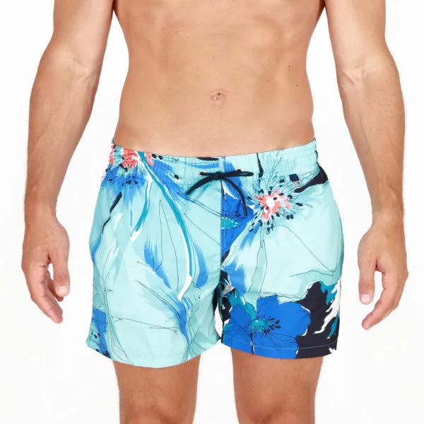 ID10157-Hom Beach Boxer-Aqua Print Comfy Fit