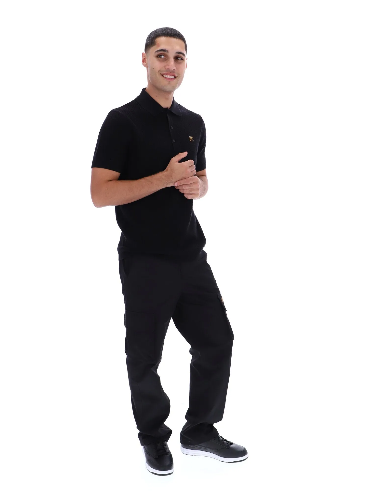 Sander Textured Knit Polo Shirt Effortless Daywear