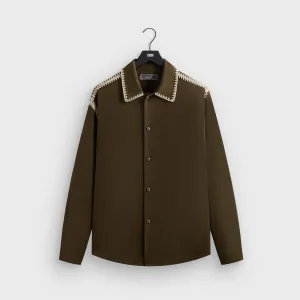 Flexible Side Gussets Kith Crochet Detail Apollo Shirt - Moss