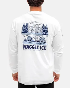 Waggle Ice Fishing Tours Long-Sleeve T-Shirt Odor Resistant Material Garment Dyed Technique