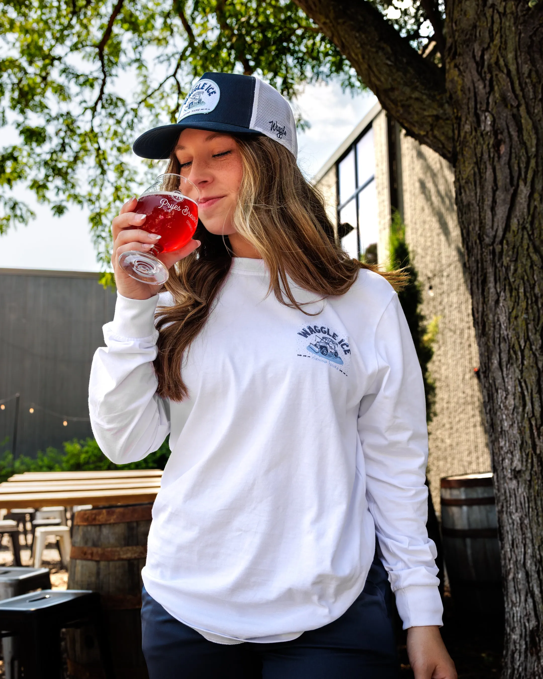 Summer Comfort Waggle Ice Fishing Tours Long-Sleeve T-Shirt