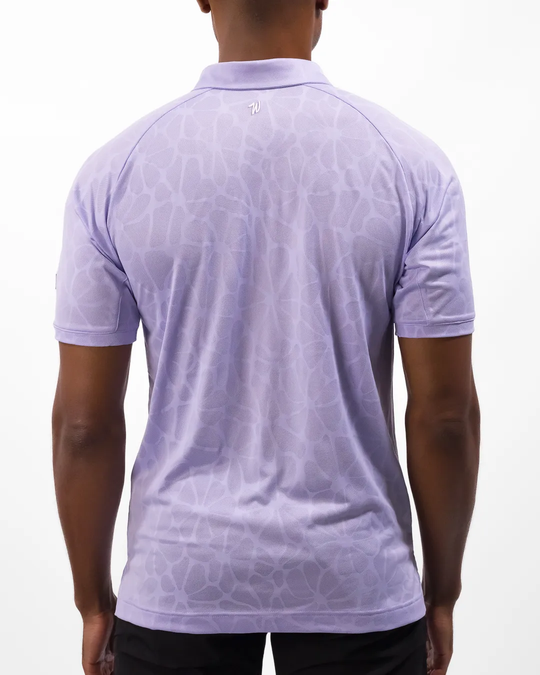 Easy Care Material Lavender Haze Men's WeaveLight Jacquard Polo