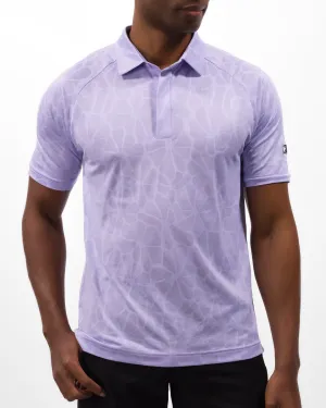 Smooth zipper closure Thermal Regulation Fabric Lavender Haze Men's WeaveLight Jacquard Polo