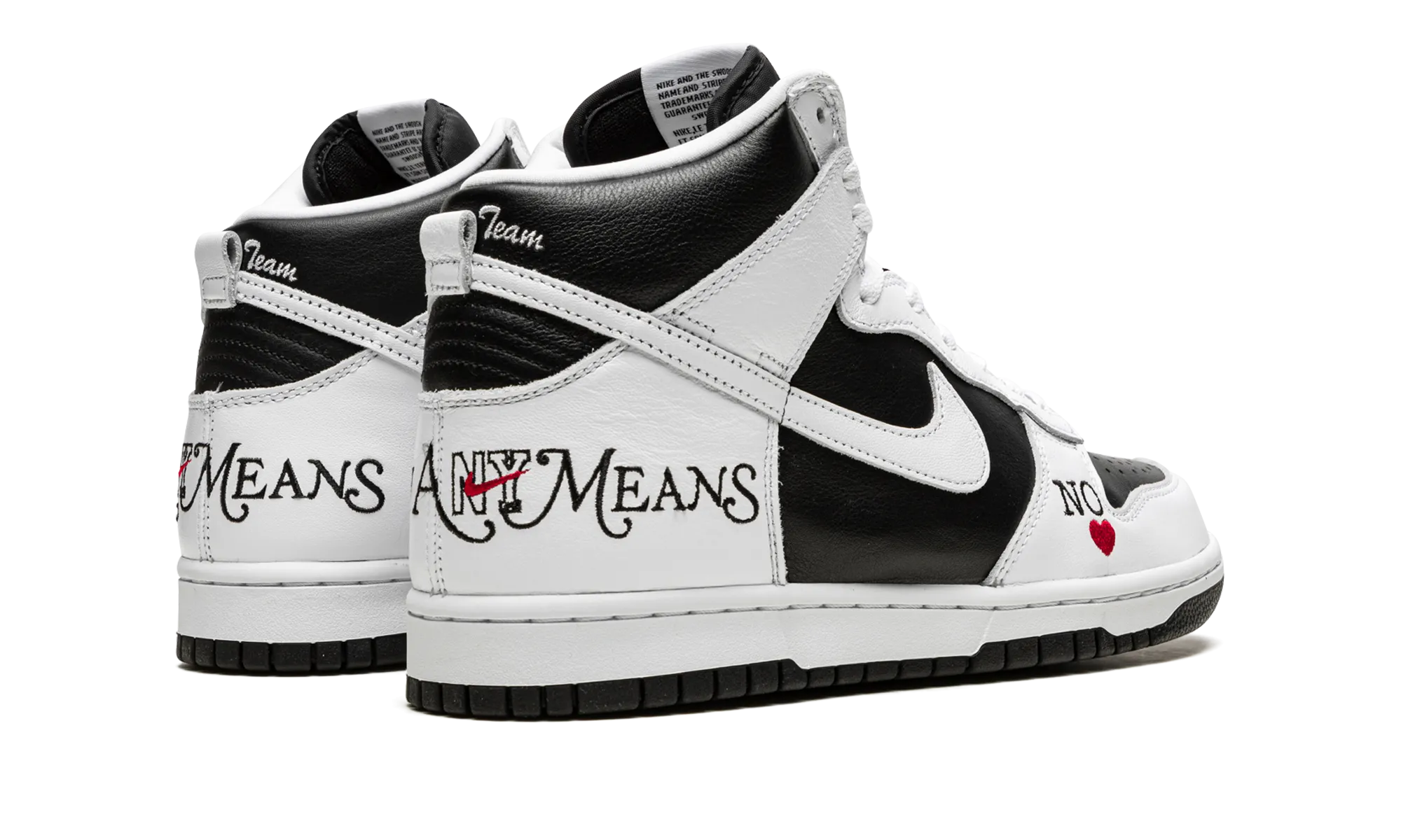Fan Favorite Refined Style SB Dunk High "Supreme - By Any Means - White/Black"