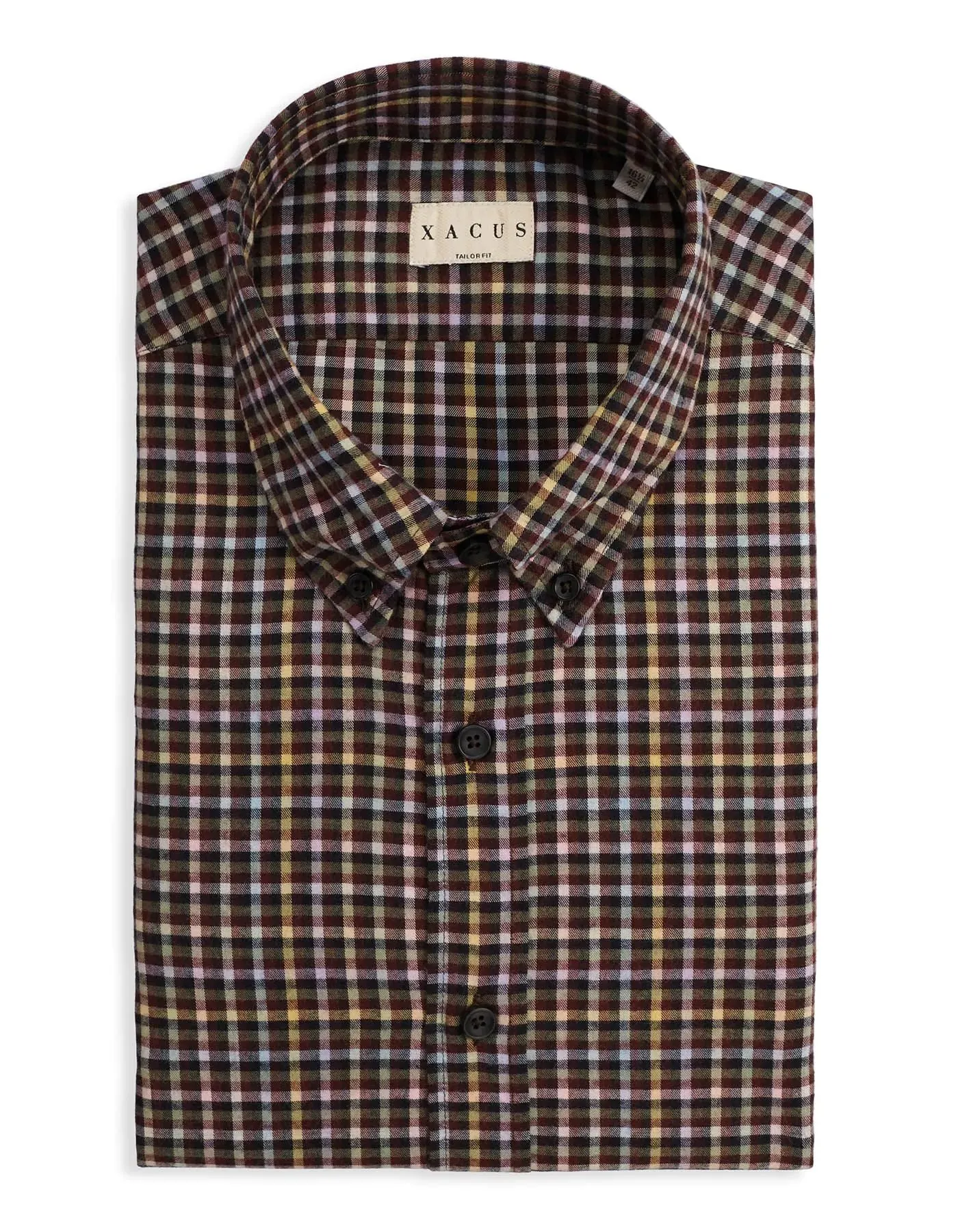 Linen blend Festive Look ID60367-Xacus Check Button Down