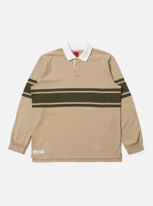 Topologie x Universal Works Sand/Olive MW Organic Cotton Rugby Shirt Versatile Fit Corporate Wear