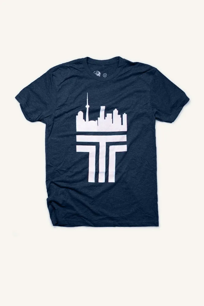Ribbed Collar Design Toronto 'T' T-shirt