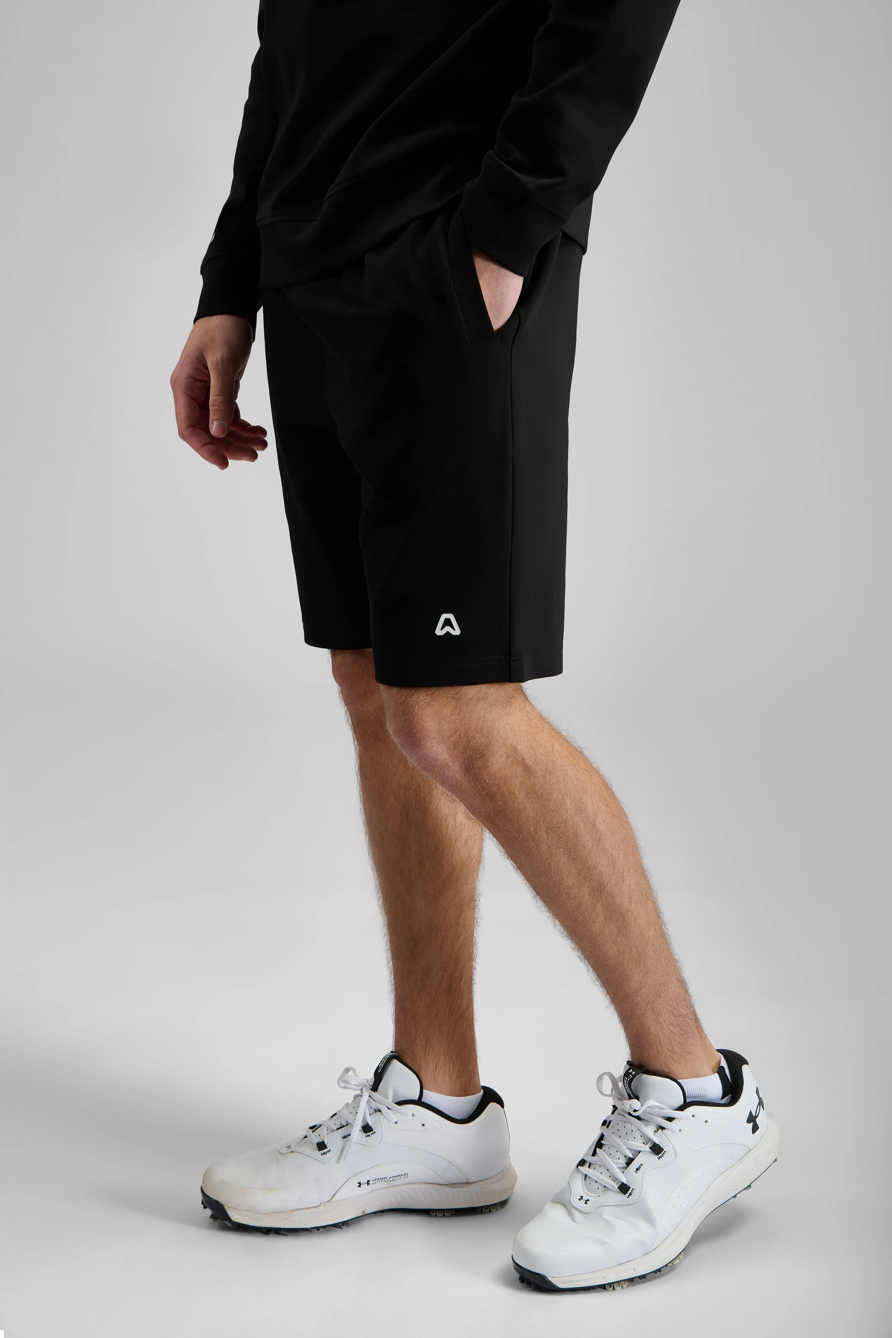 Sports use Core Cotton Blend Sweat Golf Shorts - Putter Black