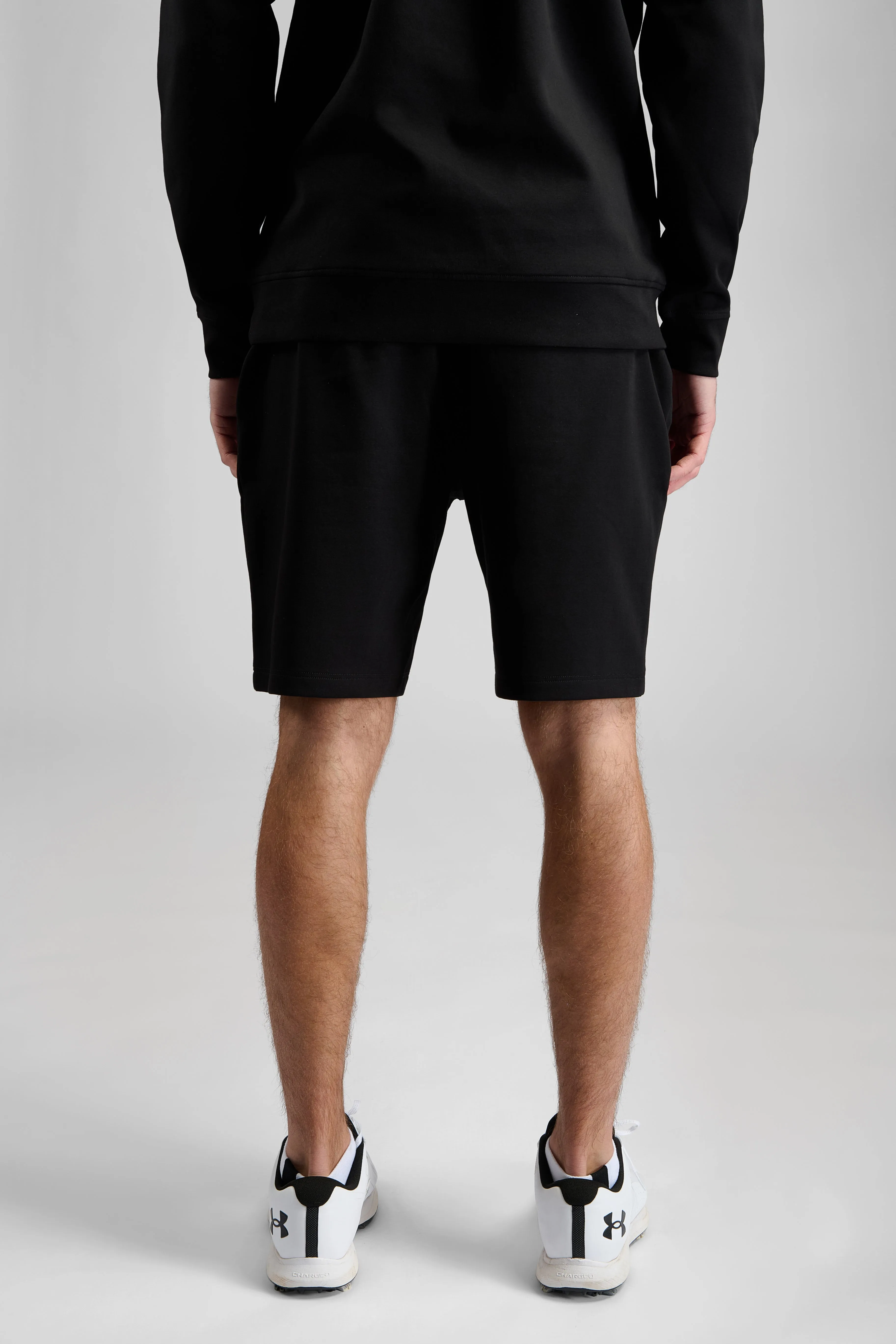 Sweat Wicking Lining back-to-school Core Cotton Blend Sweat Golf Shorts - Putter Black