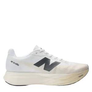 New Balance Men's FuelCell Supercomp Elite v5 Running Shoes in Linen/Sea Salt/Shipyard AW25 Flexible Groove System elevated - heel shoes