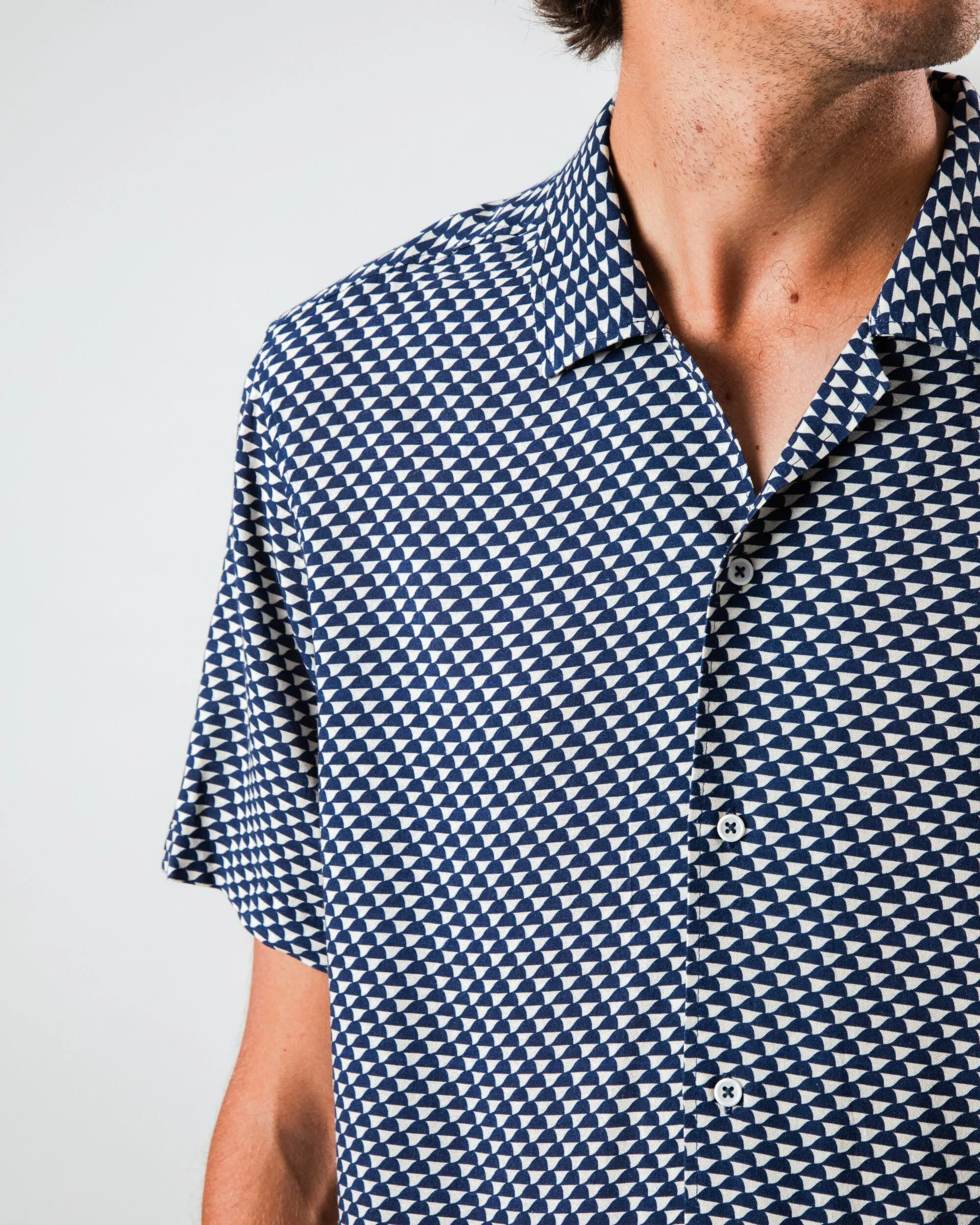 Tramuntana Aloha Shirt Navy Preppy Vibe Stylish Design