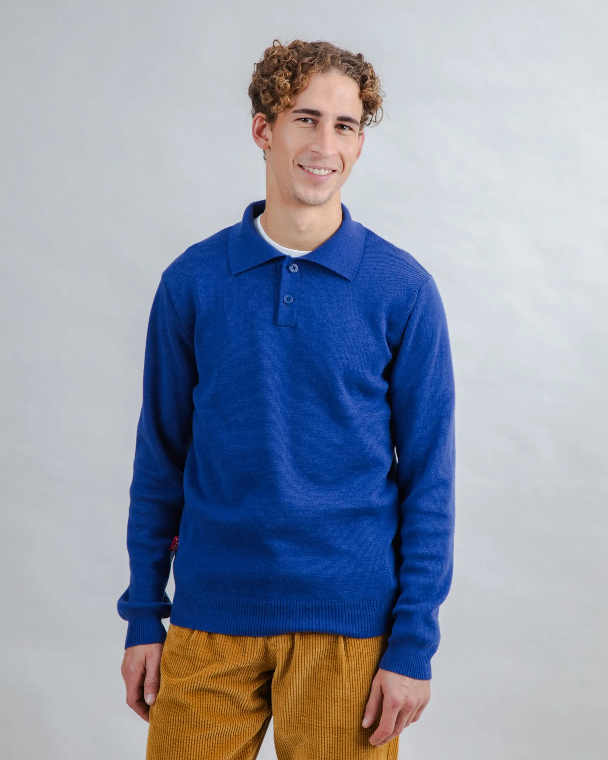 Blend Trendy Outerwear Knitted Polo Blue