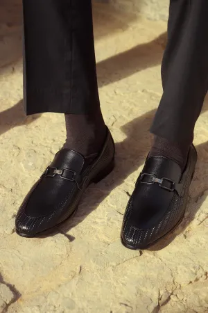 Modern Line Meeting Mode Black Men Formal Moccassins