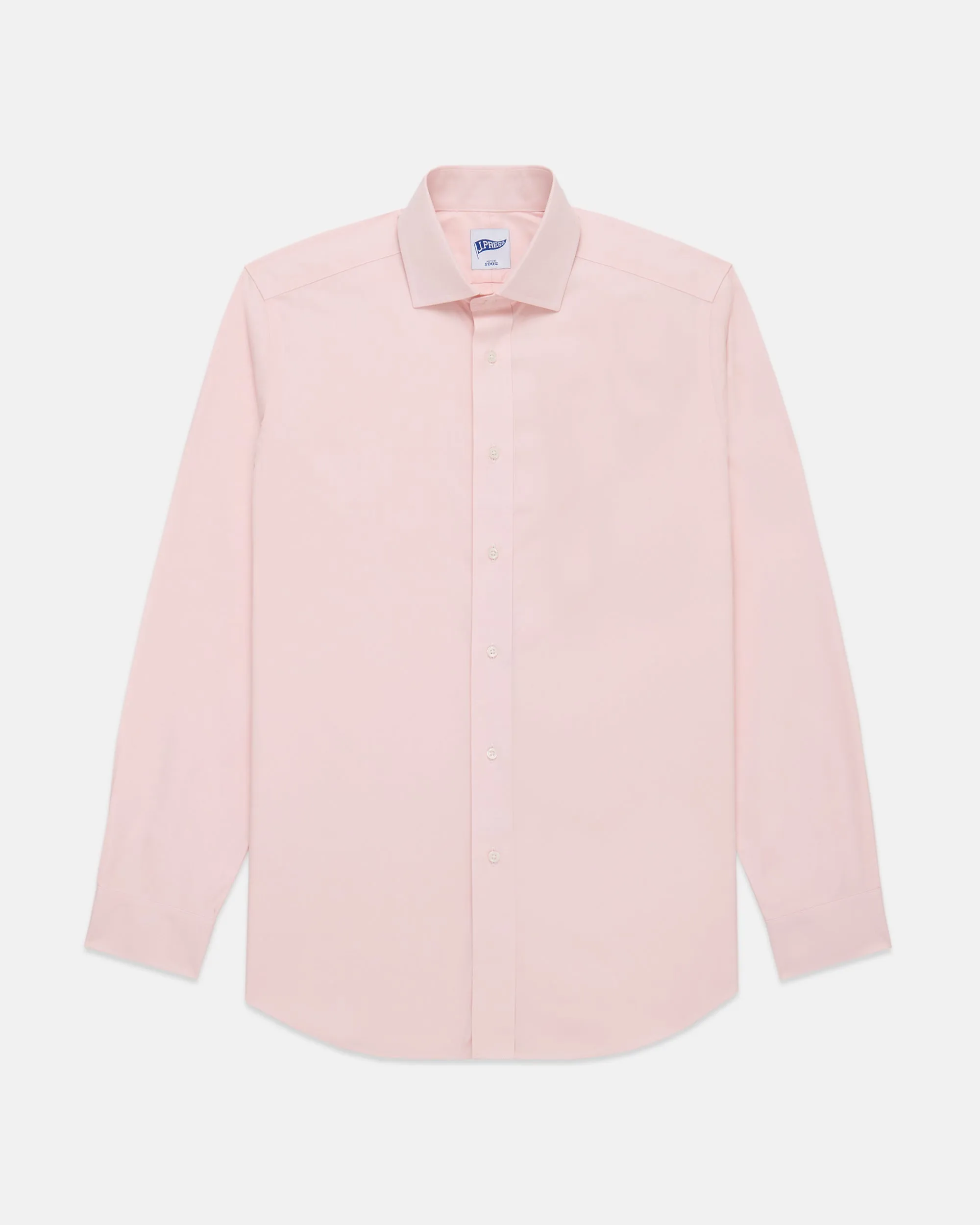 Pink Pinpoint Oxford Spread Collar Shirt - Trim Fit Multi Functional Pockets Minimalist Look