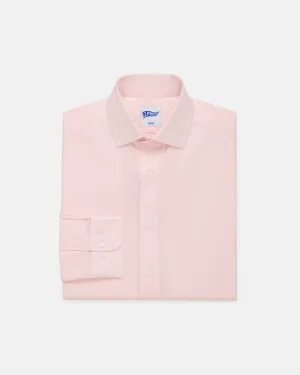 Pink Pinpoint Oxford Spread Collar Shirt - Trim Fit Functional Wear Minimal Look