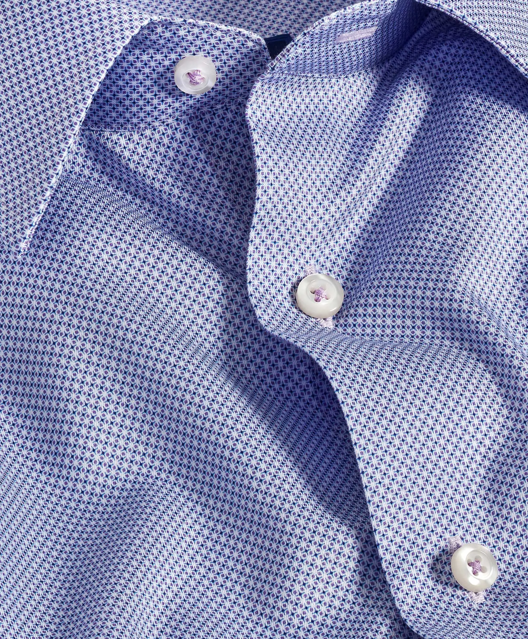 Simple Elegance Trendsetter Choice RBSP11009534 | Lilac Micro Geometric Print Dress Shirt