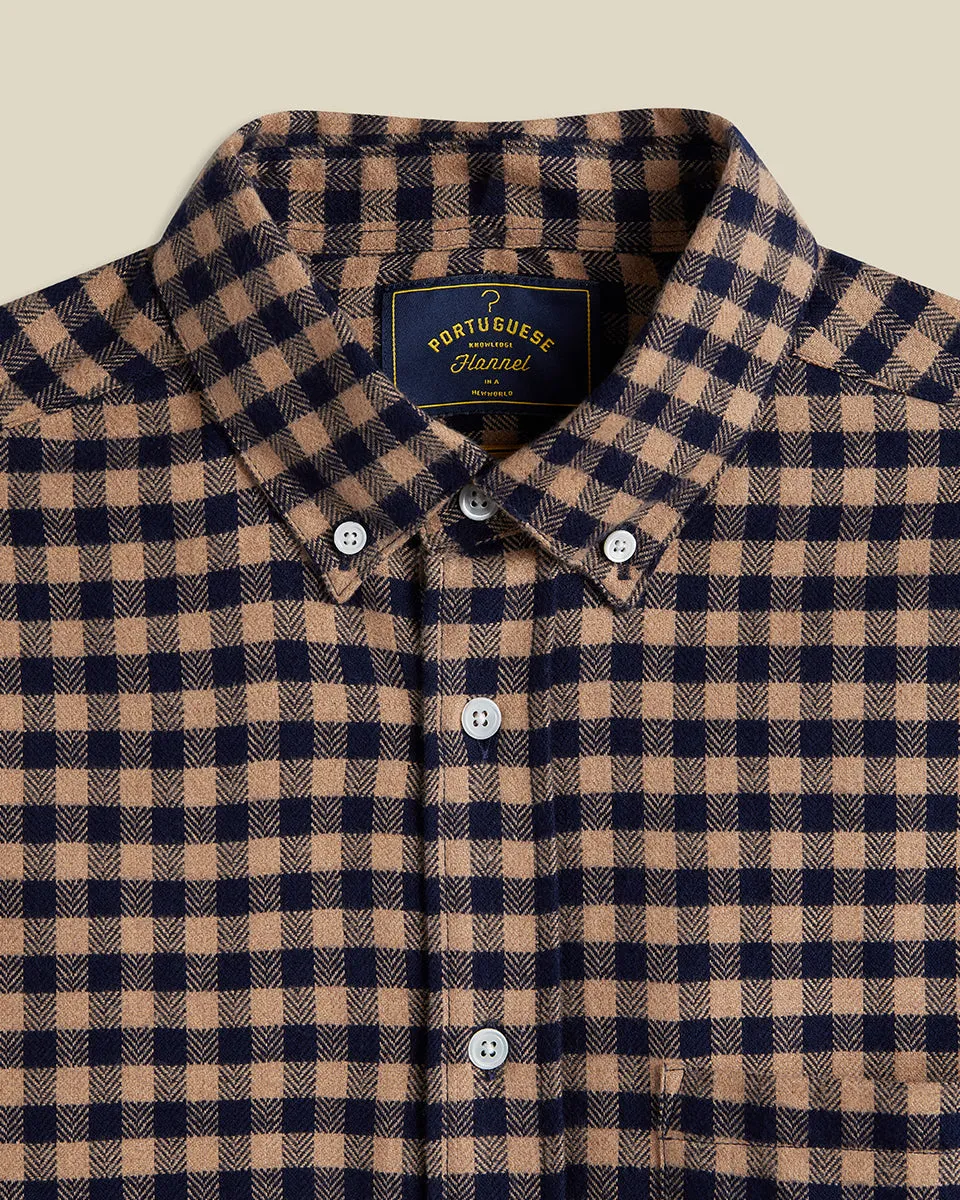 Urban Edge Unique Design Portuguese Flannel Rocca Shirt Brown