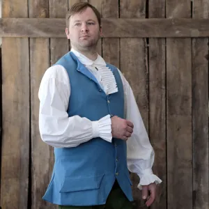 Reinforced Side Vents Anti Static Treatment 18th Century Shirt with Ruffles