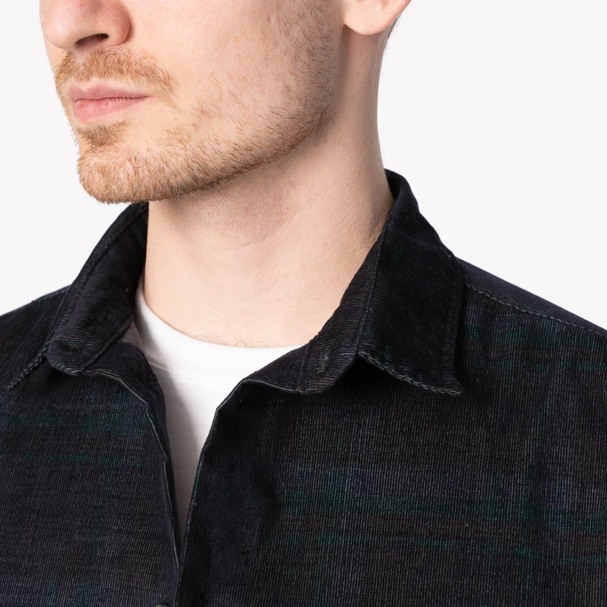Smart Look True Shirt - Corduroy Shirting (21W) - Navy / Green