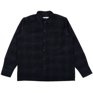 True Shirt - Corduroy Shirting (21W) - Navy / Green Rooftop Bar